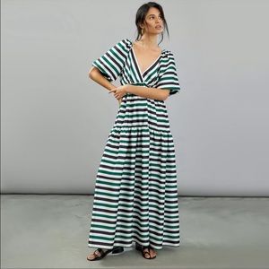 Anthropologie/Delfi bold striped maxi dress